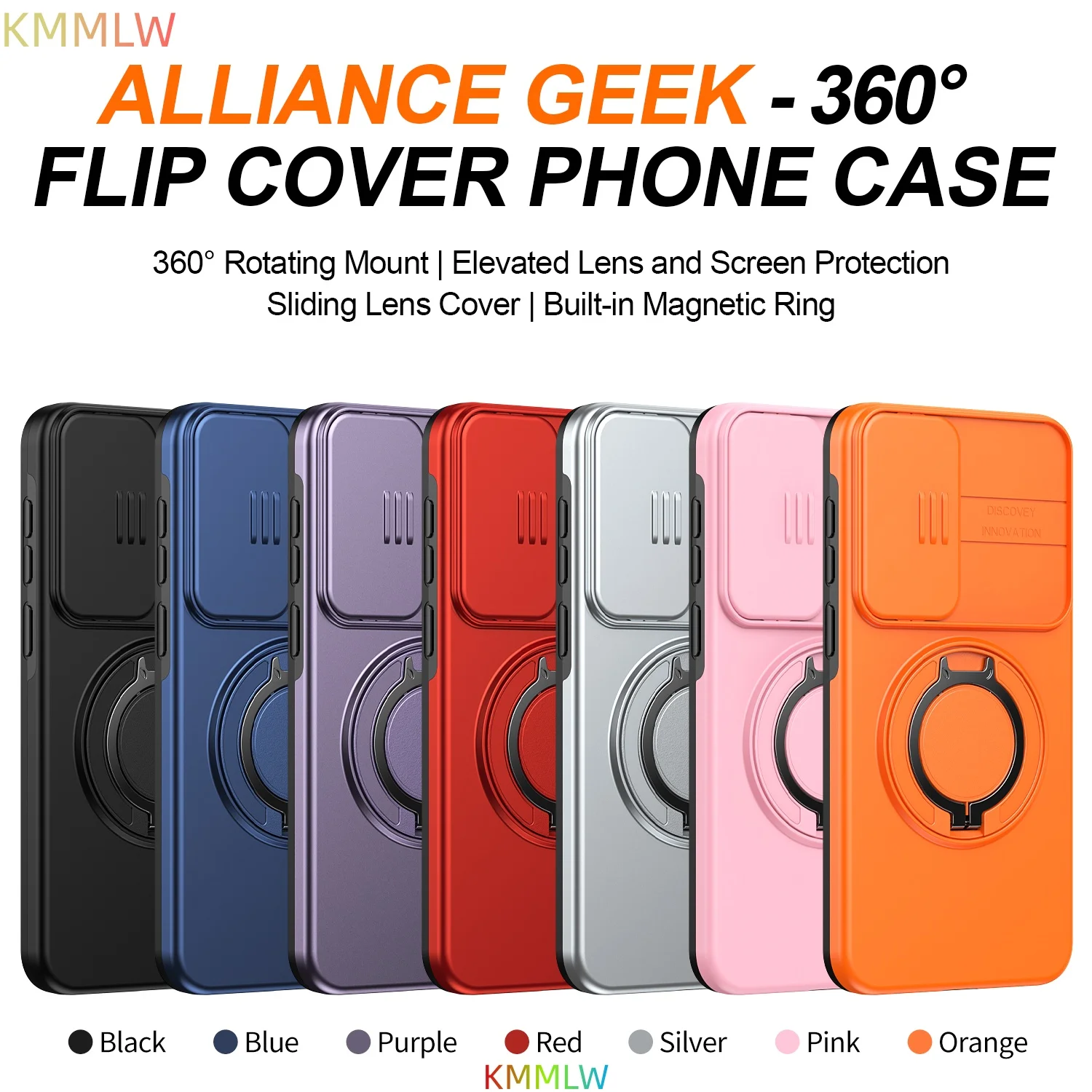 Luxury Armor Phone Case with Magnetic Bracket and Lens Protection - Shockproof Cover