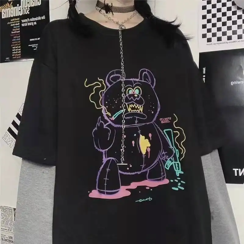 Long Sleeve T Shirt Gothic Women Harajuku Tshirt Fairy Grunge Tee Pastel Goth Clothing Alt Emo Clothes Teenage Girl Dropship Aliexpress Women S Clothing