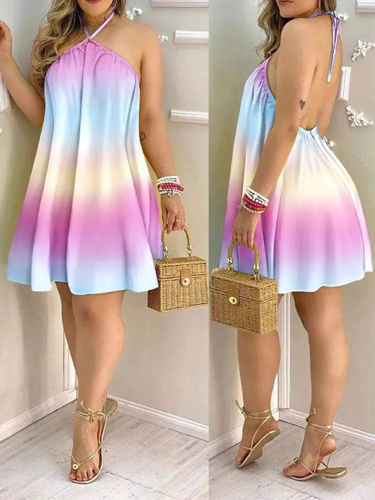 Summer Striped Slip Dress for Women