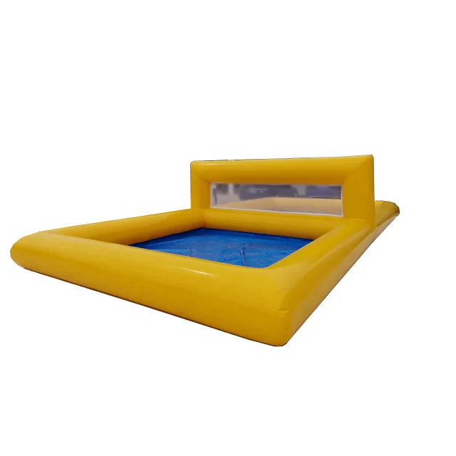 Large Beach Volleyball Field Water Polo field games inflatable beach volleyball court pool water park with net backyard football doors inflatable soccer goal kids football gate parent child interaction soccer games field beach soccer net