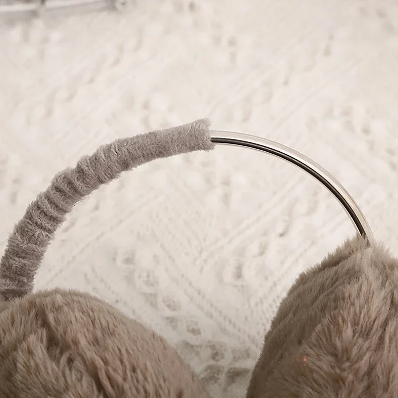 Portable Folding Winter Warm Earmuffs Fashion Solid Color Earflap Outdoor Cold Protection Soft Plush Ear Warmer warm earmuffs