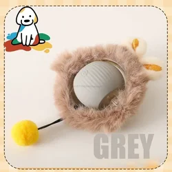 Interactive 360° Self - Rolling Pet Toy Ball (Plush - Grey)