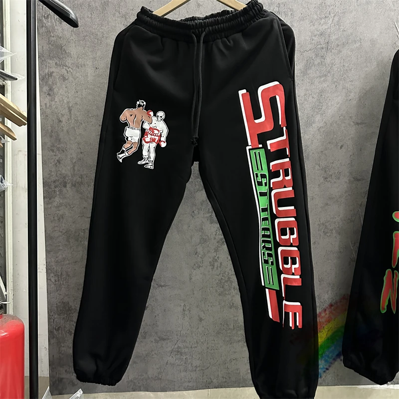 

Спортивные штаны Saint Boxing с принтом логотипа для мужчин и женщин, высококачественные штаны для бега на шнуровке, повседневные брюки