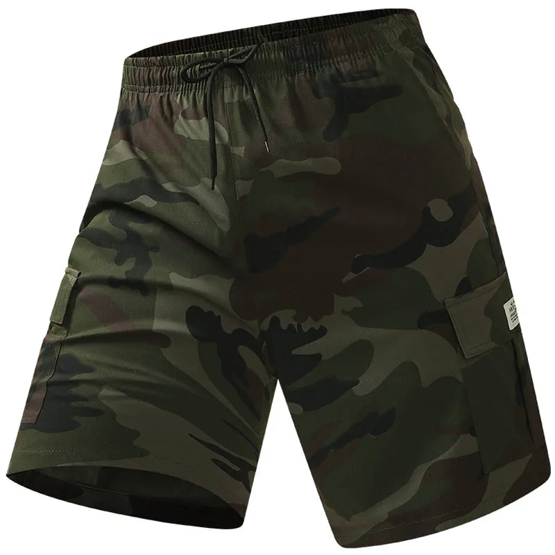 Men Camouflage Cargo Shorts Casual Jogger Running Shorts Pants Outwear Multi-Pocket Denim Clothing 6XL 7XL