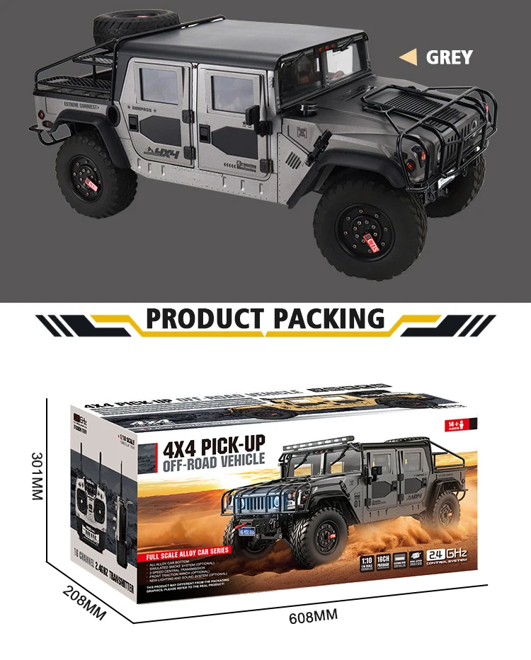 HG P415A 1/10 4*4 RC Off-road Vehicle for Pick-up Remote Control Crawler Car Model Toys TH21810 5