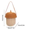 Acorn Shaped Basket Kids Rattan Storage Basket Hand Woven Decorative Acorn Shaped Basket Bag for Boys Girls Photography Props 6
