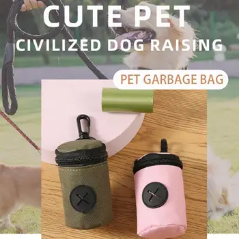Porta Sacchetti per Escrementi di Cane con Cerniera e Clip, Piccola Borsa Dispenser per Sacchetti Igienici per Addestramento Cani, per Cuccioli e Cani di Taglia Piccola, Media e Grande, per Casa