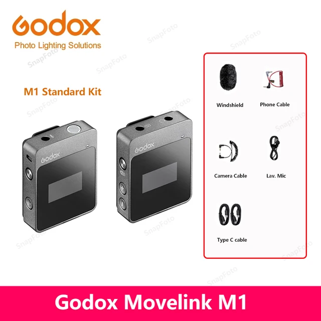 Godox MoveLink 2.4G MoveLink M2 M1 Microphone Transmitter/ Receiver Wireless Lavalier Mic for Phone DSLR vs Comica BoomX SYNCO 