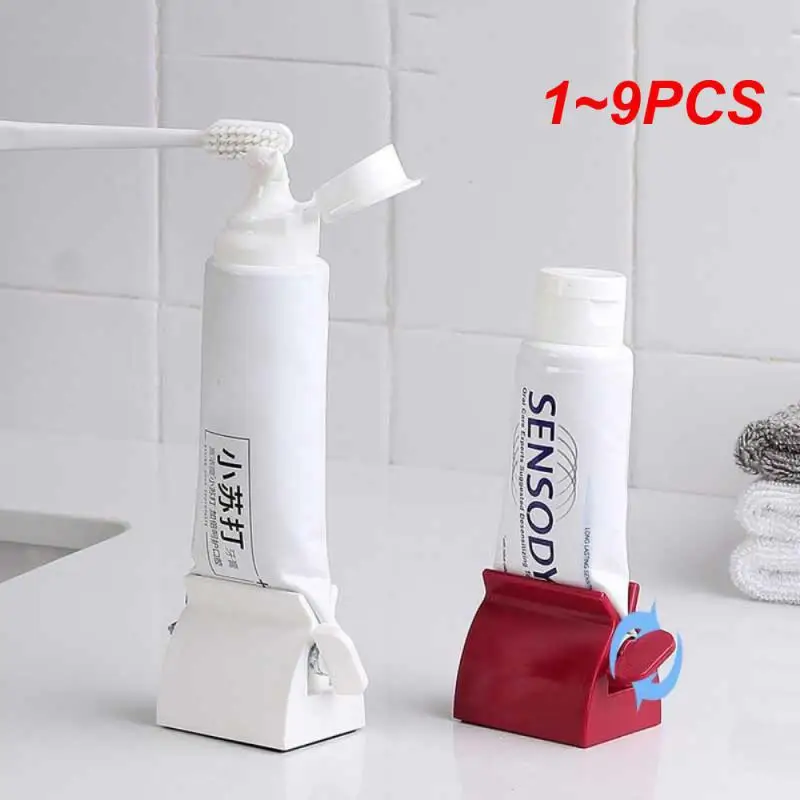 

1~9PCS Toothpaste Dispenser Tube Squeezer Tooth Paste Squeezer Facial Cleanser Press Rolling Holder Bathroom Accessories For