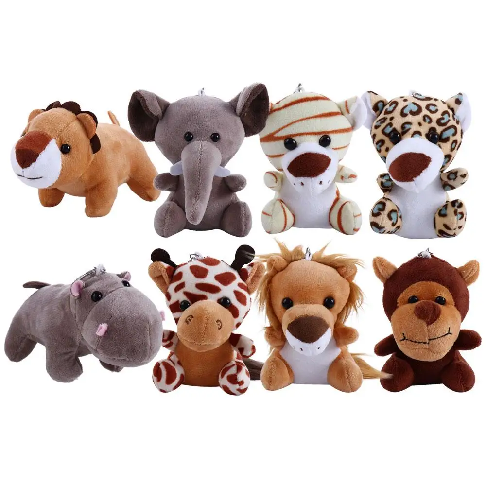 Backpack Keychain Tiger Jungle Brother Elephant Animal  Stuffed Animal   Keychain Stuffed Doll Keychain