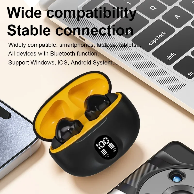 NEW S510 TWS Wireless Headphones LED Power Earphones Digital Display Headset Stereo Sound Bluetooth-compatible 5.3 for Xiaomi 4
