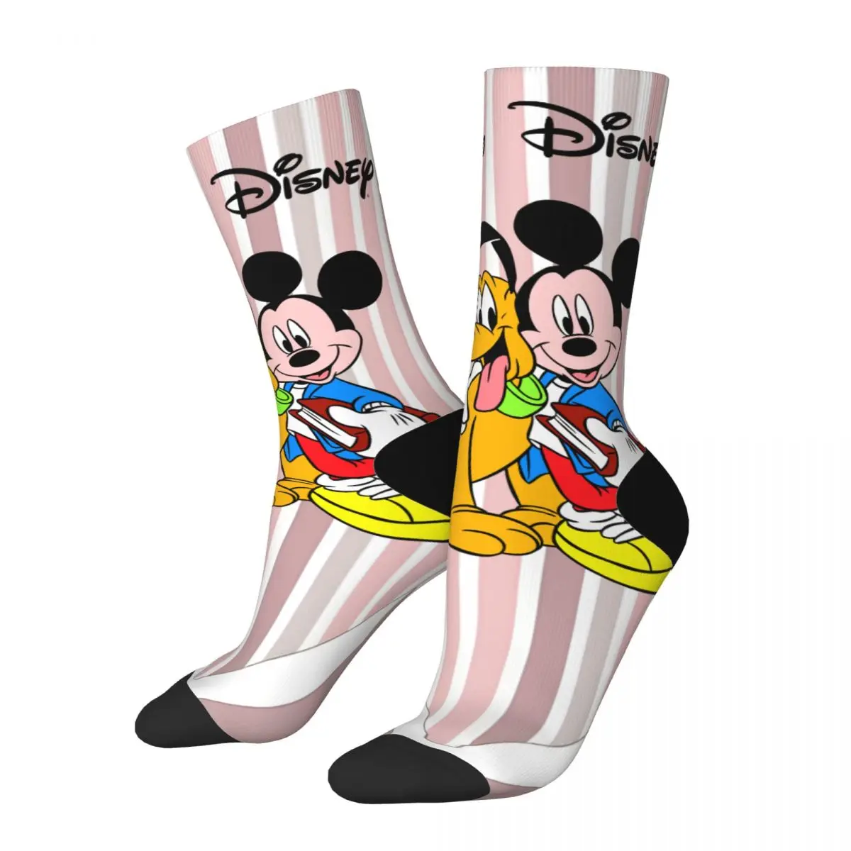 thumbnail image 1 of Calcetines divertidos y alegres para hombre, estilo vintage Harajuku, Mickey Mouse, estilo callejero, novedosos, sin costuras, con estampado de regalo, 1 of 7