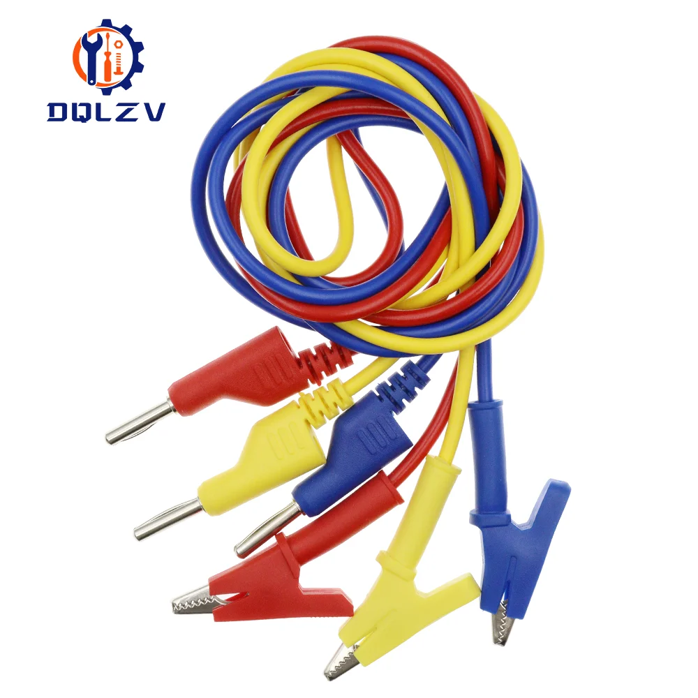 Description Picture 6 of item1M Double End Test lead Wire Line electrical Voltage 4mm Banana Plug Alligator Clip Crocodile 15A multimeter DIY Test Wires