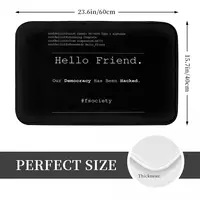 Mr Robot Hello Friend Fsociety Non-slip Doormat Floor Mat Carpet Rug for Kitchen Entrance Home Bathroom Living room Footpad Mats 2