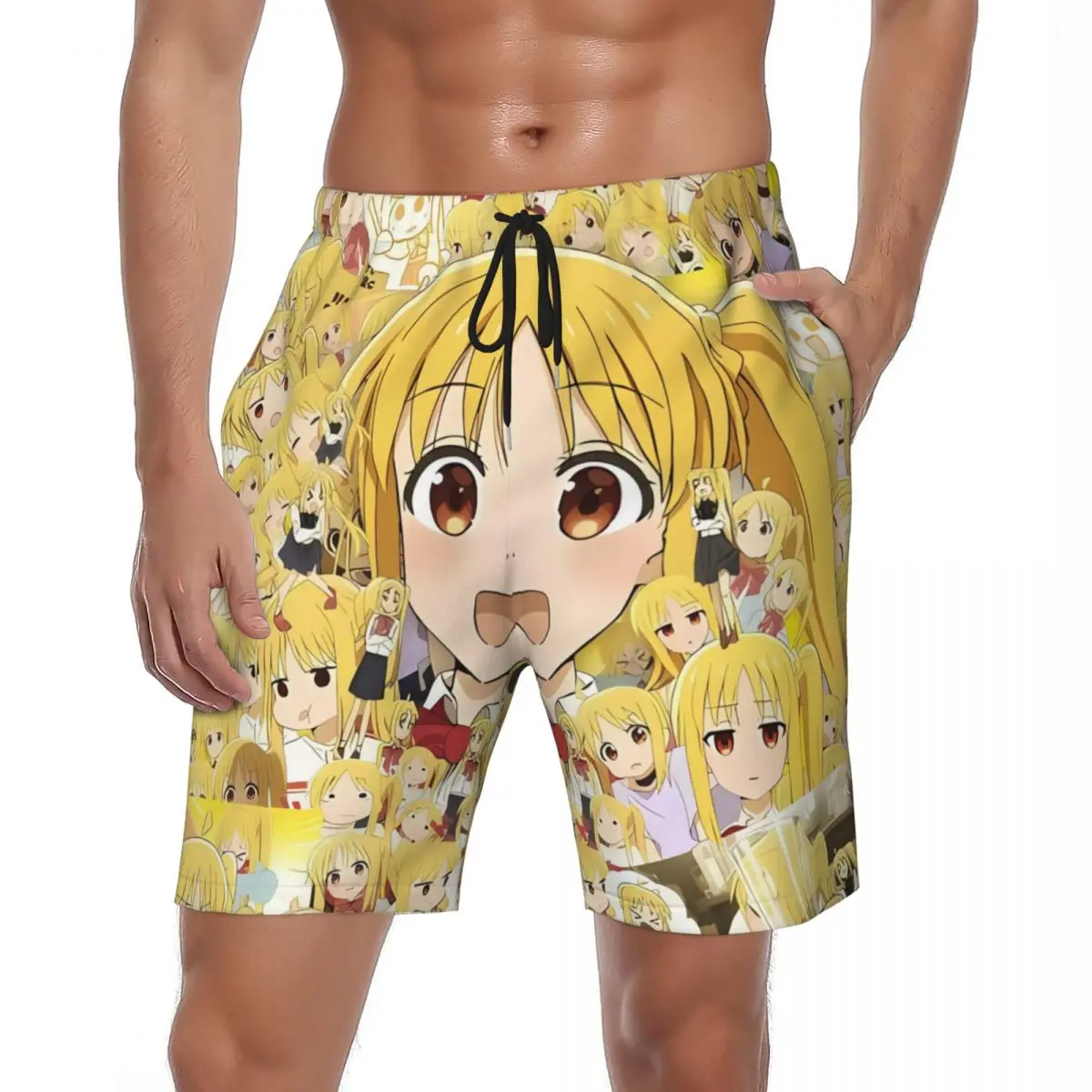 

Summer Gym Shorts Males Bocchi The Rock 3D Running Manga Japan Girl Board Short Pants Retro Comfortable Swimming Trunks Big Size