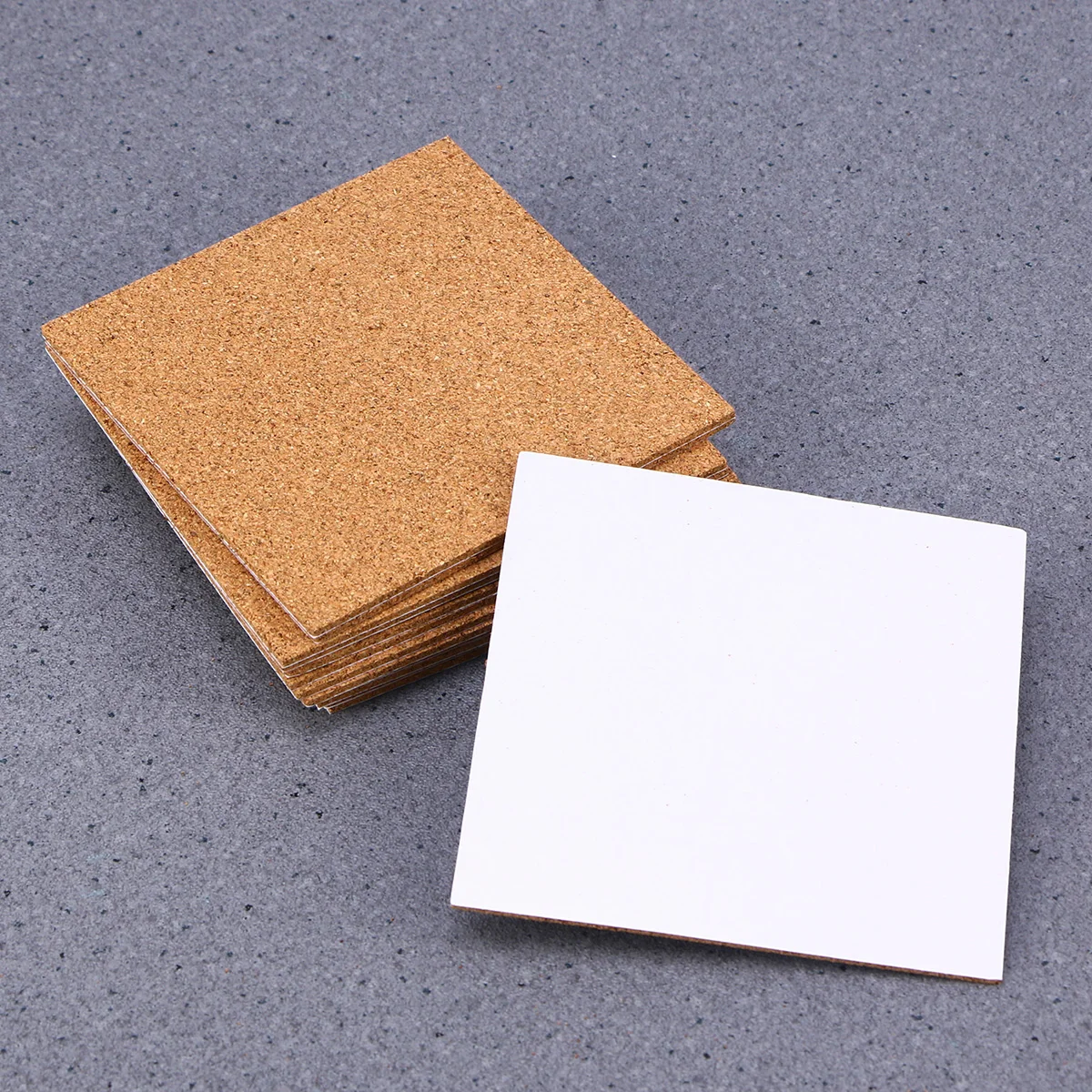 36PCS 2MM Thickness Self adhesive Cork Coasters Squares Cork Mats Cork