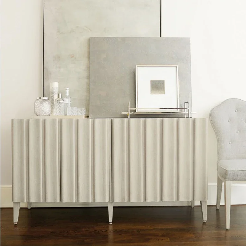 

Entrance cabinet foyer decorative cabinet post-modern old white sideboard