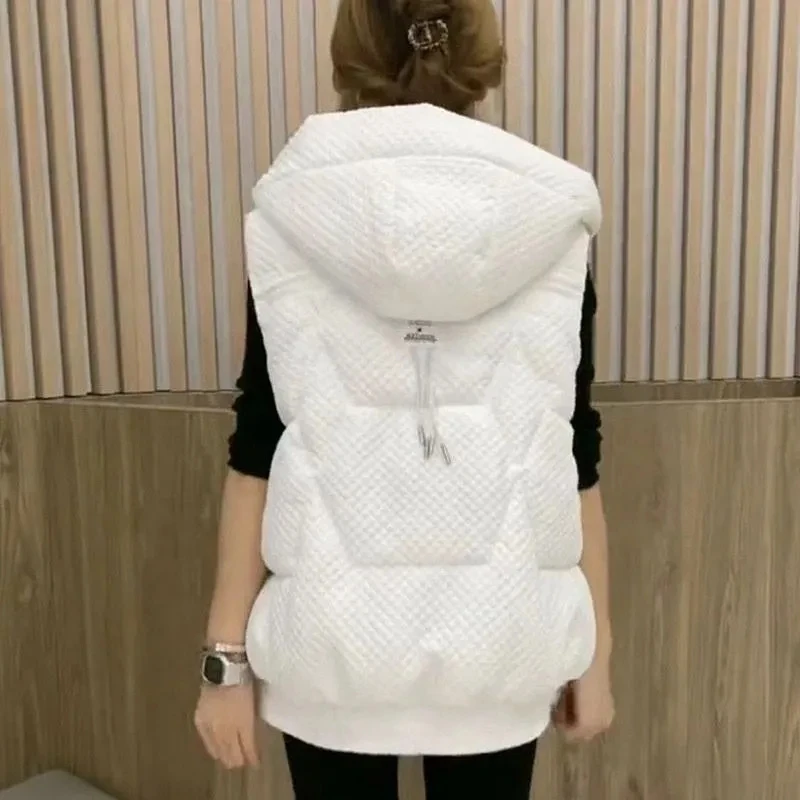 Solid color fashionable lazy style cotton vest jacket