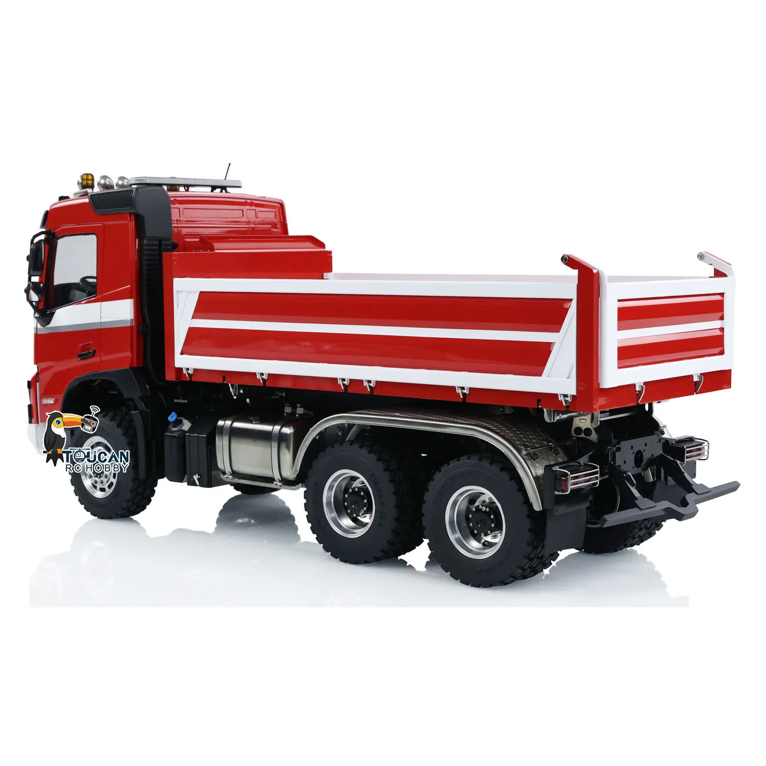 Toys LESU 1/14 3-way RC Hydraulic Dumper Car Metal 6x6 DIY Finished Radio Control Dump Truck Light Sound Tipper For Boy THZH1863 4