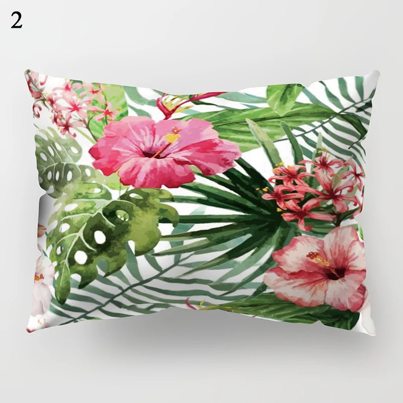 30x50cm Tropical Leaf Monstera Cushion Cover Polyester Throw Pillows Case Sofa Home Decorative Green Plants Print Pillowcase 