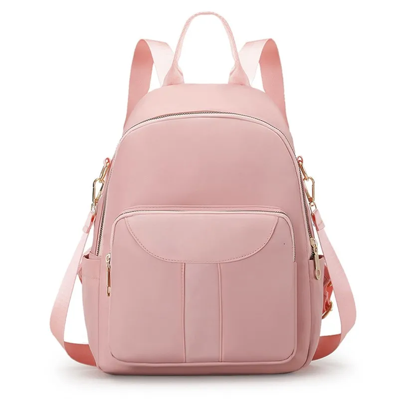 

Shoulders Backpack Women Casual Computer Backpack Travel Leisure Solid Color Multifunction School Bags For Teenage Girls