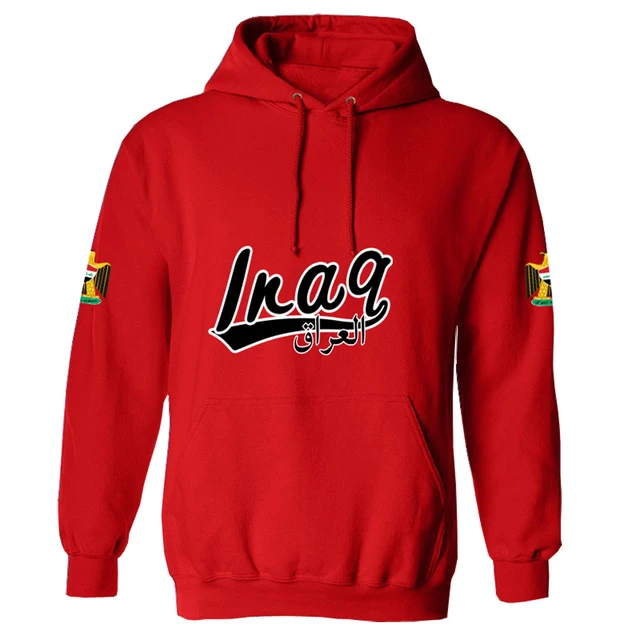 IRAQ male pullover custom made name number irq sweatshirt nation