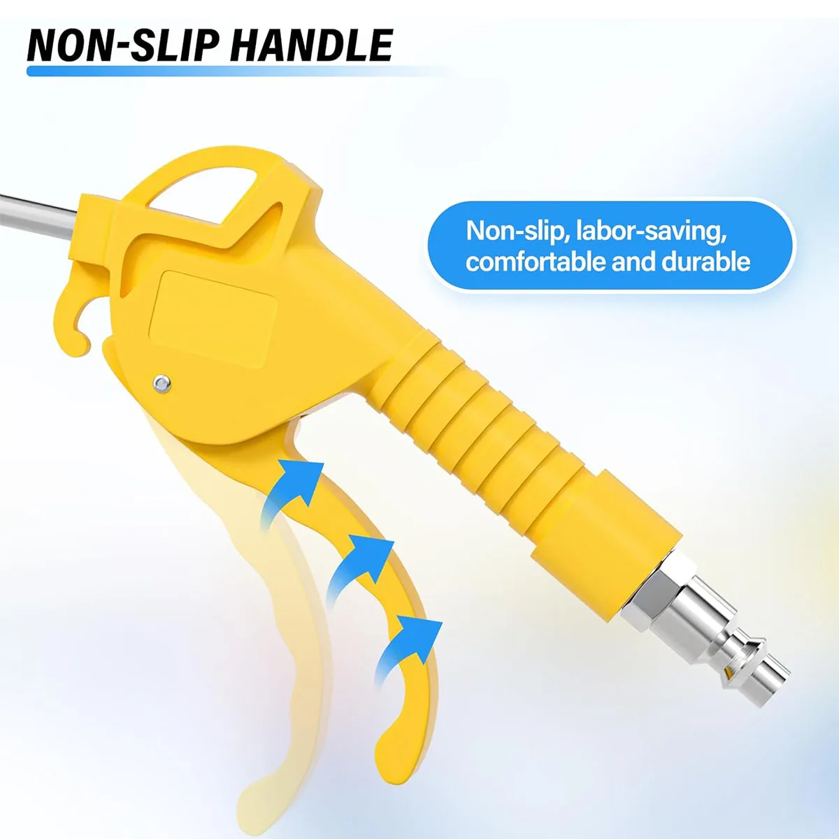 Air Blow Gun,High Flow Air Blower Gun for Compressor with Angled Bent Nozzle,Three Colors to Choose from,Long style 2