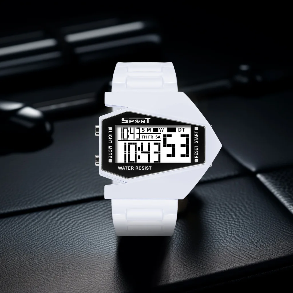 YIKAZE Creative Digital Watches for Kids Luminous Wateproof Silicone Strap Sports Watch Multifunction Alarm Clock Sports Watch 5