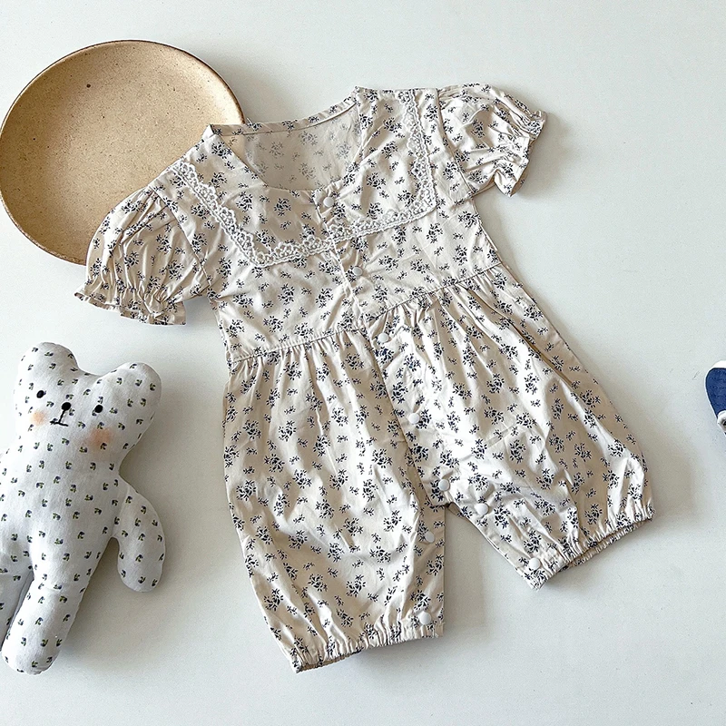 

Детский летний комбинезон с коротким рукавом, на возраст 0-3 года