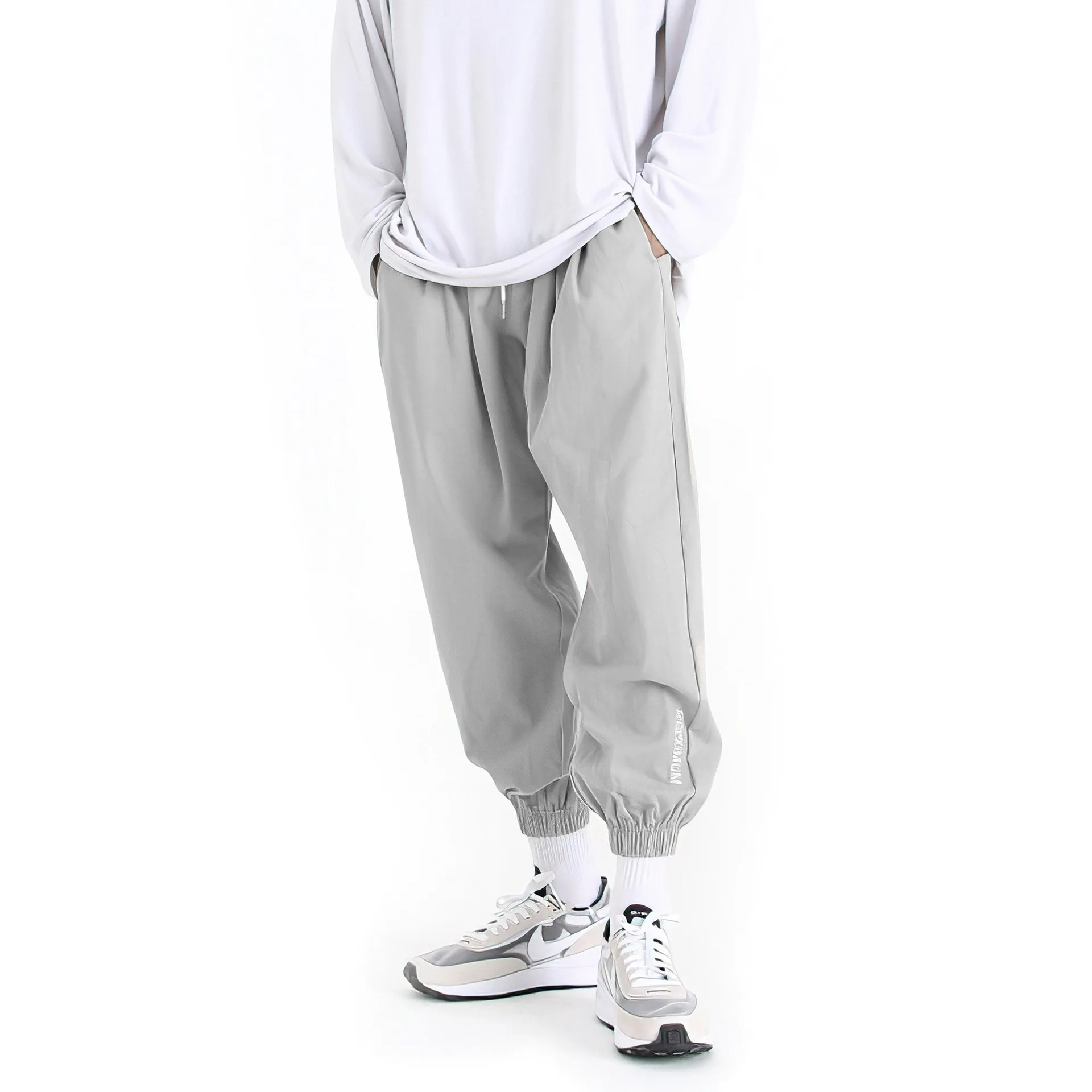Muscle exercise pants training basketball running loose casual sanitary fitness pants men clothing sweatpants