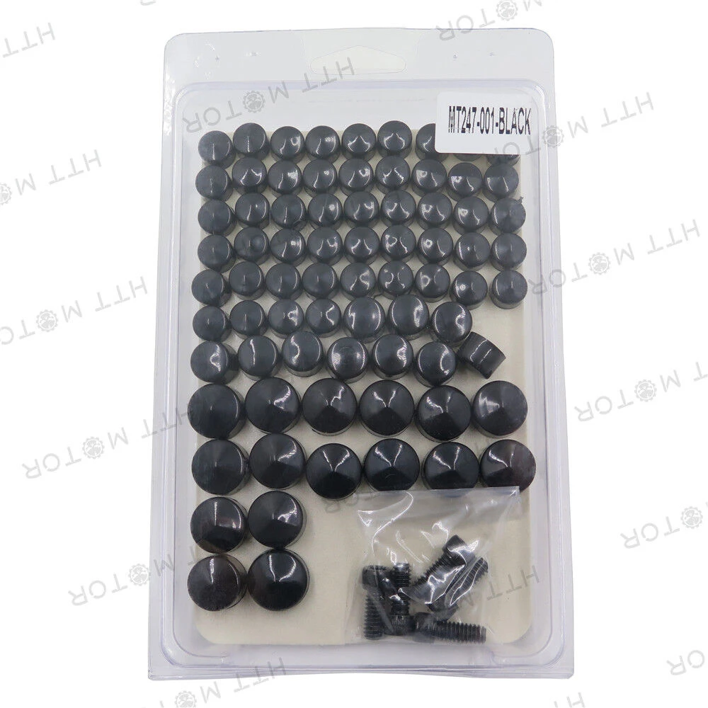 Aftermarket Motorcycle Bolts Toppers Caps For Harley Davidson 2007 2008 2009 2010 2011 2012 2013 TOURING FLT FLH Black