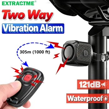Extractme Alarme bidirectionnelle pour moto et vélo, système de sécurité par vibration, 121 dB, télécommande sans fil, 305 mètres, étanche 1