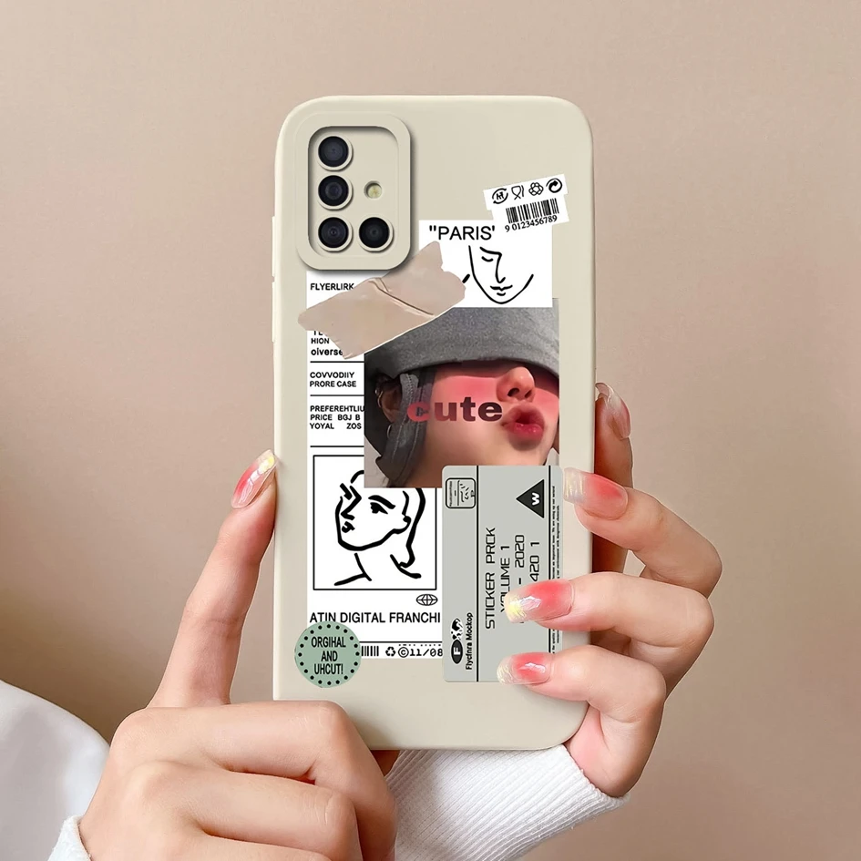 Fashion Love Heart Liquid Silicone Matte Back Cover with Screen Protector