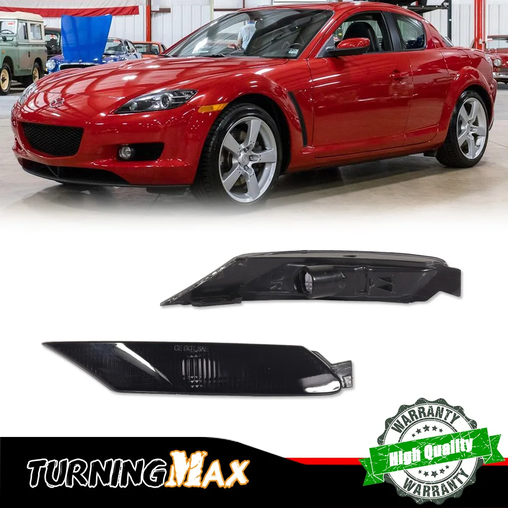 Front Bumper Side Marker Turn Signal Light Parking Light Fender Flare Lamp Shell Housings For Mazda RX