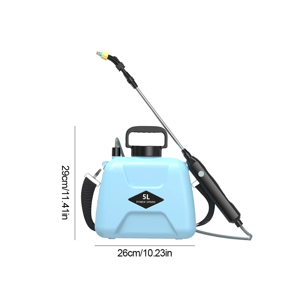 5L Electric Sprayer USB Rechargeable Garden Irrigation Sprinkler 2Mode Telescopic Handle with Shoulder Strap Garden Plant Mister