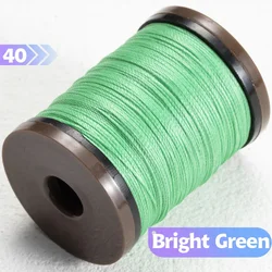 Waxed Polyester Cord for Leather Craft and DIY Jewelry - Round Braided Thread (40- Bright Green)