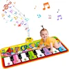 Kids Music Mat Floor Piano Keyboard Mat Baby Music Blanket Touch Play Mat Early Educational Toys for3 4 5 6 Years Old Girls Boys 1