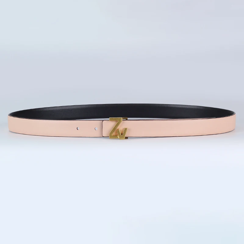 Women Leather Belt 2.5CM Wide Reversible for Women Dress