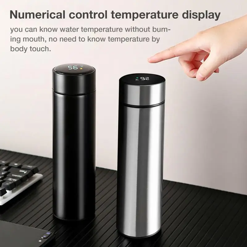 

500ml LED Temperature Display Intelligent Stainless Steel Thermos Bottle Cup Vacuum Flasks Travel Car Soup Coffee Mug