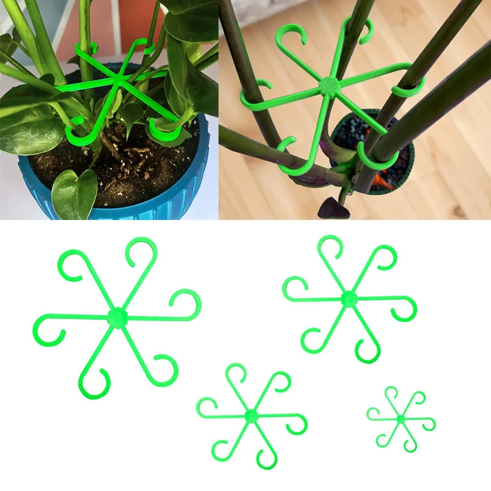 4PCS Reusable Plant Stem Support Folding Frame Garden Tools No Stake Trellis Support Branches Organizer