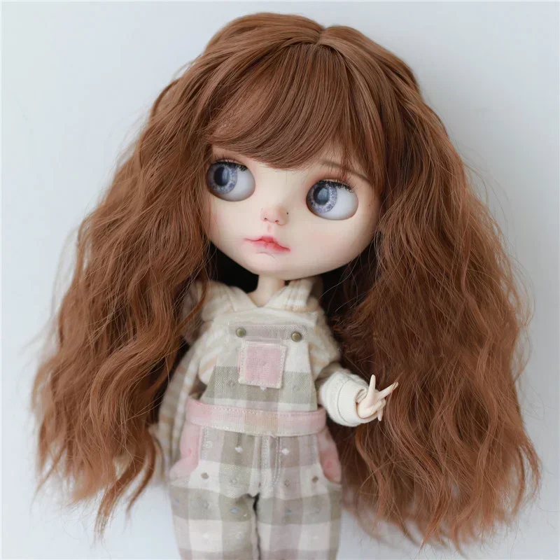 BJD Doll Wig Suitable for QBABY AMYDOLL Blythe Size Doll Accessories Tress Hair Temperature Silk Hair Instant Noodle Roll 6