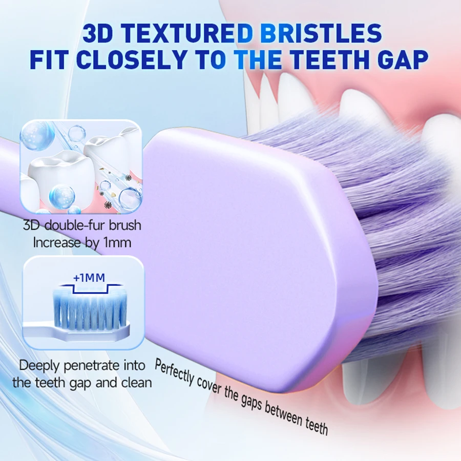 Compact Soft-Bristle Toothbrush for Gentle Oral Care - Family Value Pack for Adults