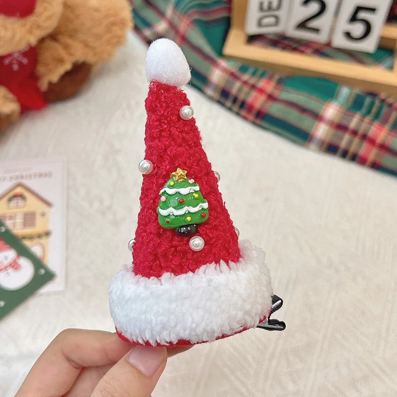 Christmas tree hat duckbill clip
