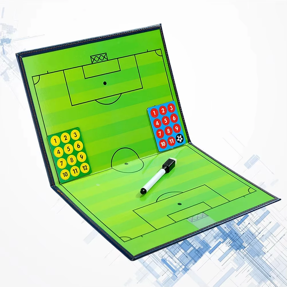 Magnetische Fußball-Taktiktafel, Faltbare Fußball-Coaching-Klemmbrett mit Magneten & Stift, Tragbare Strategie-Tafel für Fußballtraining – Detail 1