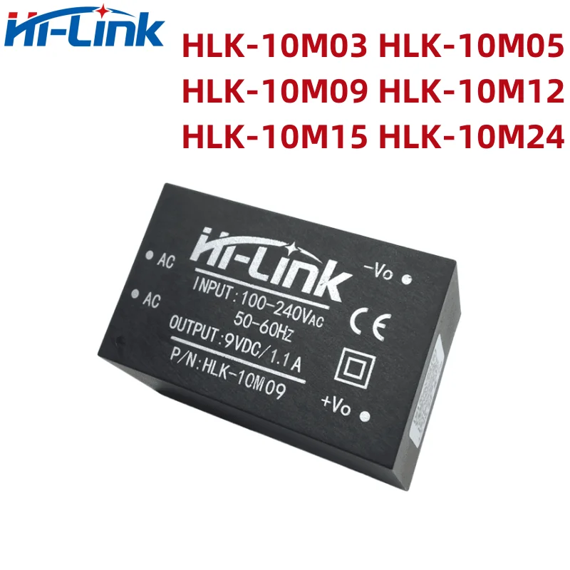 Hi-Link AC-DC Converter HLK-10M12 Power Supply Isolating Power Modules 220V to 12V 10W 0.83A Switching Module HLK-10M12