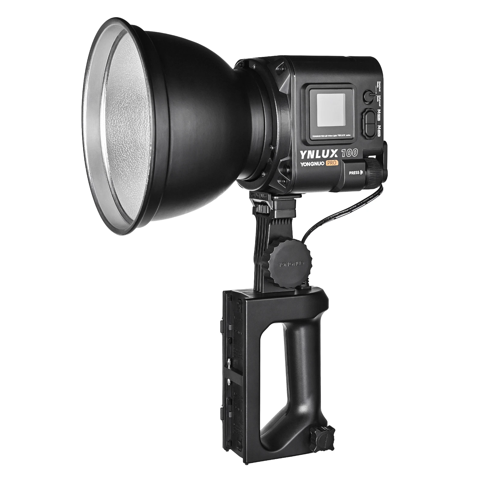 YONGNUO YNLUX100 PRO 120W 2700K-6500K Bowens Mount Handheld Outdoor LED Light with Handle Power Adapter 3