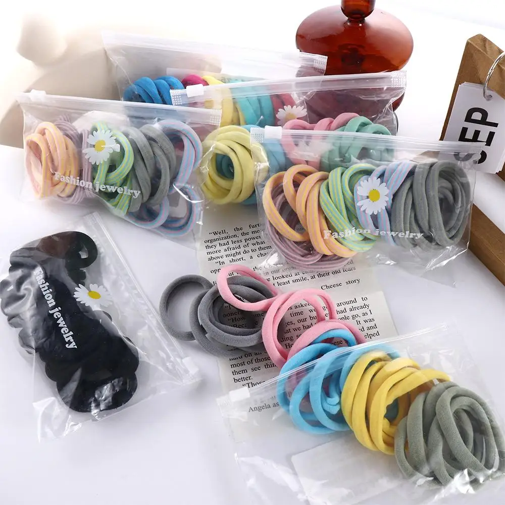 

Simple Lovely Hair Bands Candy Colors Girls Women 25Pcs/bag Rubber Bands Ponytail Holder Hair Accessories Hair Rope