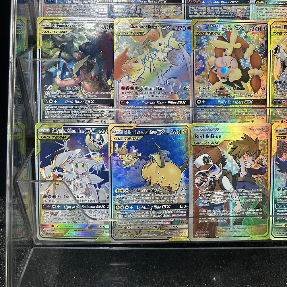 26 neue Designs DIY PTCG TCG Sammelkarte Cartoon TAG TEAM Latios Latias Gengar Karte Englische Folie Refraktive Farbe Flash Geschenke – Detail 4