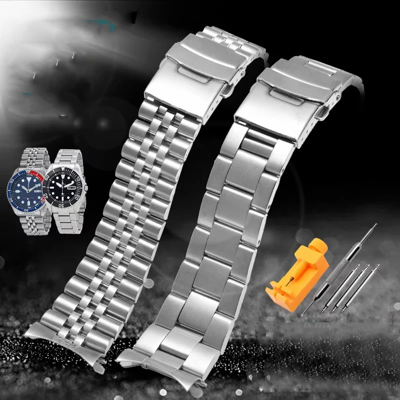 Per Cinturino In Acciaio Inossidabile Seiko Skx007 Skx009 Srpd63K1 Skx173/175/A35 Cinturino Srpd Per Accessori Per Bracciale Curvo Jubilee 22Mm