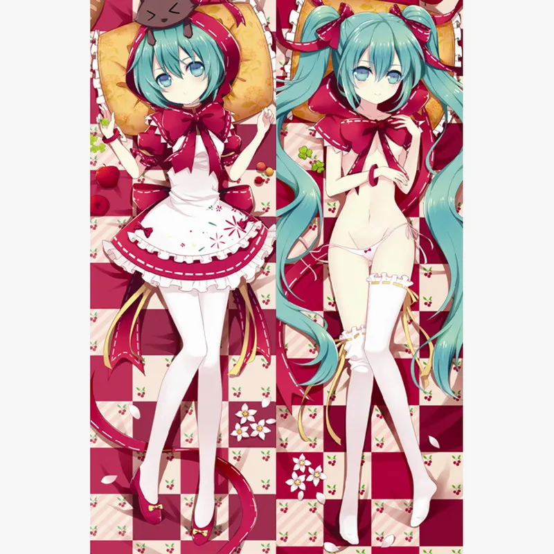 Anime Action Figure Miku Japanese Anime Dakimakura Hugging Body Pillowcase Pillow Case Long Cushion Cover Peach Skin/ 2way Gift 3